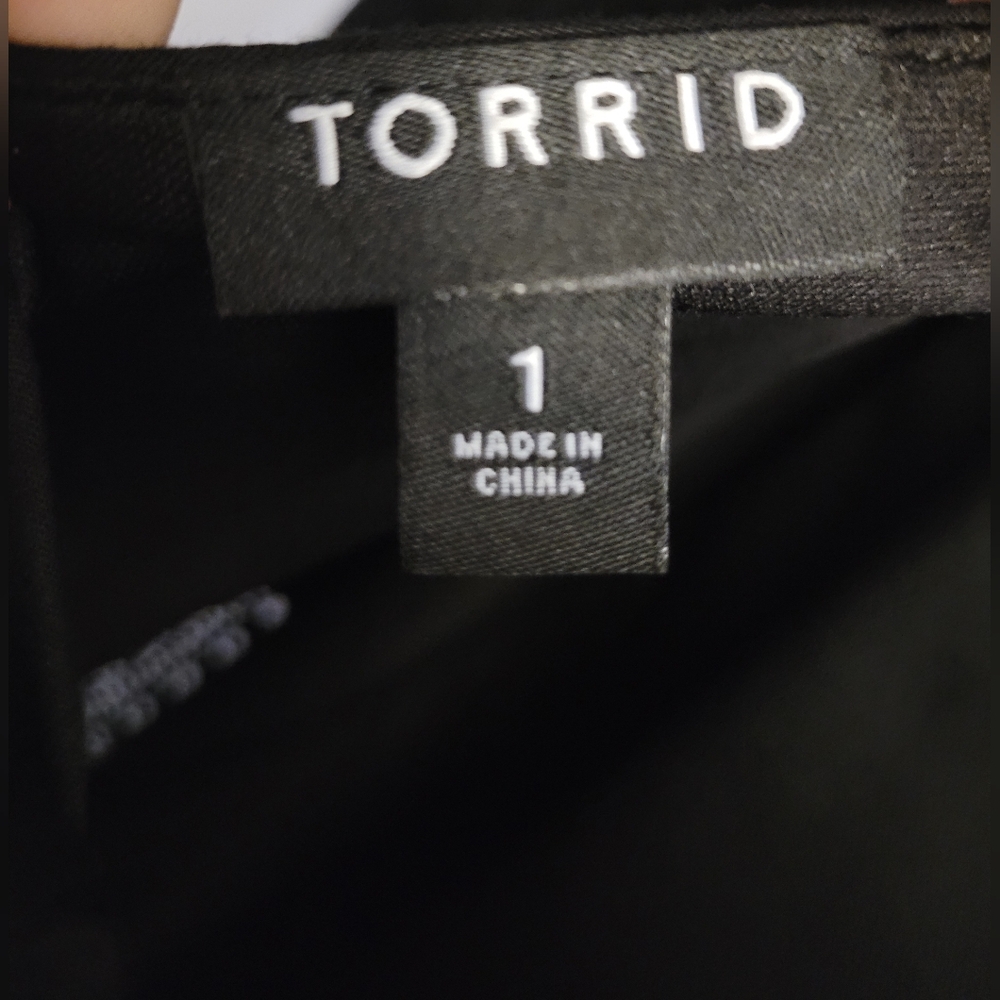 Torrid- NWOT Elegant Black Midi Dress with Ruffle Hem - Picture 5 of 12